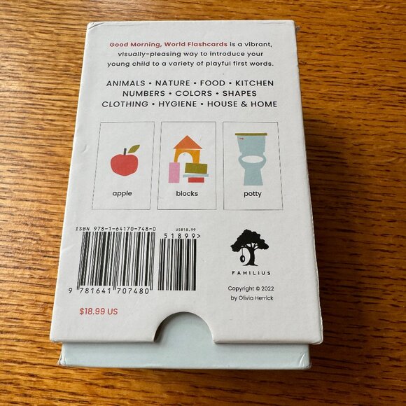 Good Morning World First Words Flashcards from Olivia Herrick - 100 cards - Picture 4 of 4